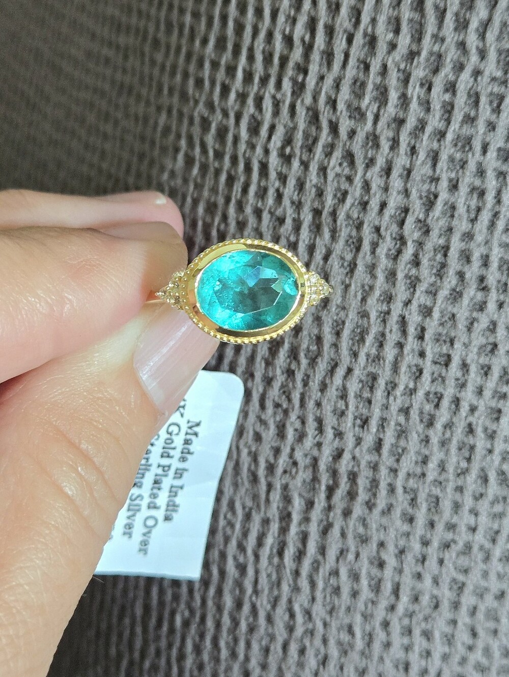 Shivam Green💚 Quartz Ellipse Ring💍 - NWT - Picture 14 of 16